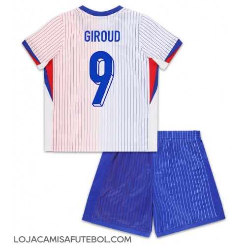 Camisa de Futebol França Olivier Giroud #9 Equipamento Secundário Infantil Europeu 2024 Manga Curta (+ Calças curtas)